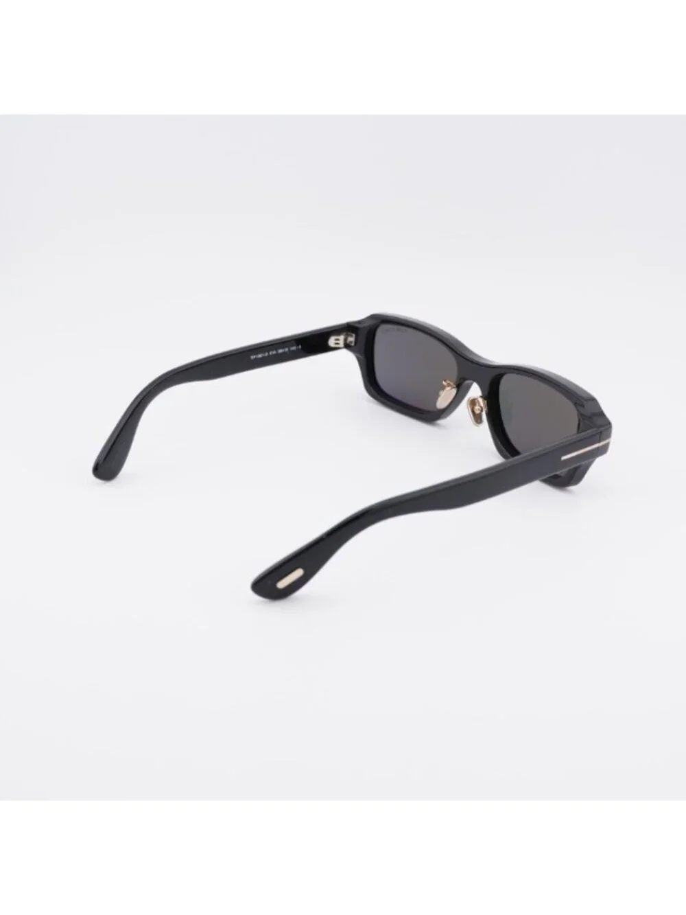Tom Ford FT1351-D 01A Sunglasses Shiny Black Rectangle Frame, Smoke Lenses